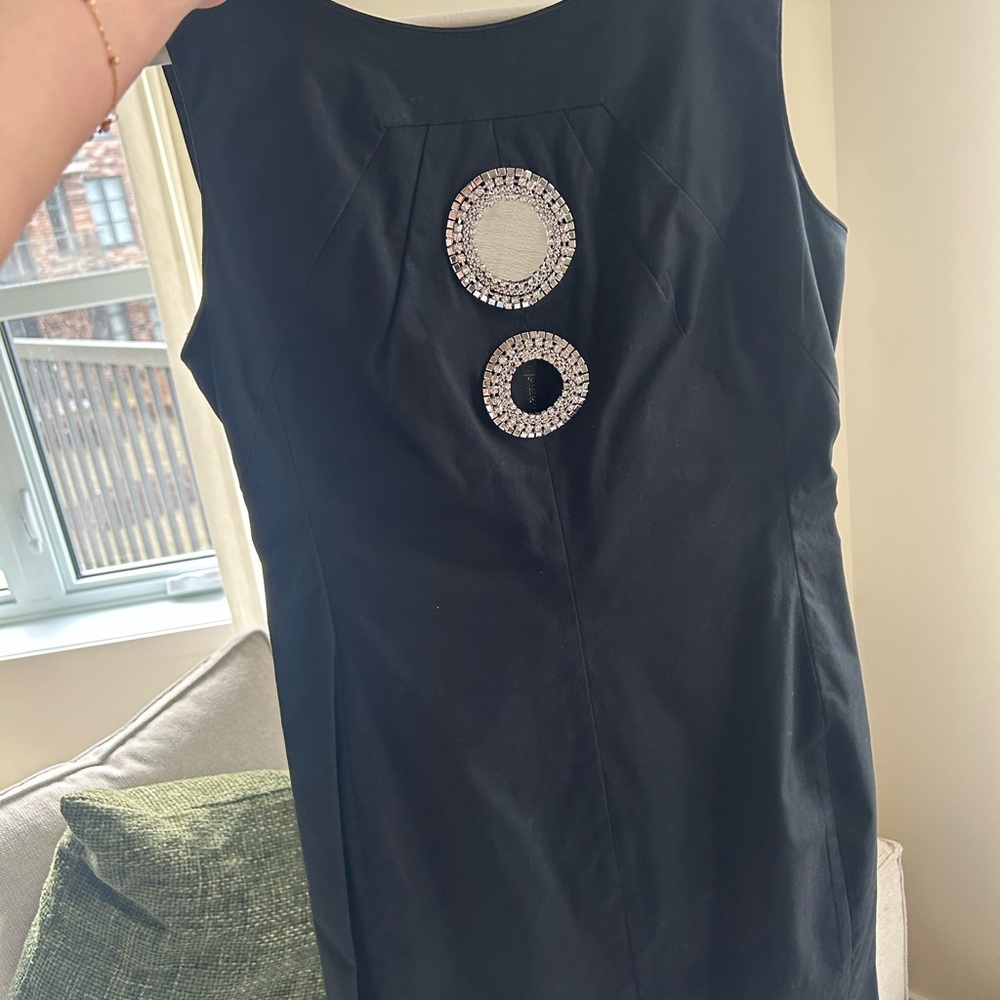 Elegant Black Dress with Rhinestone Accents